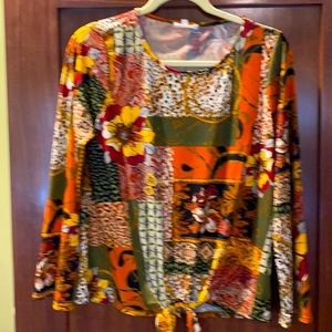 Multicolored print blouse. Never worn.